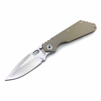 มีดพับ Strider (ด้ามน้ำตาลเรียบใบเงา) CNC BlACK G10 Handle SMF SNG Folding Pocket Knife Stonewashed 5Cr13Wov 56HRC Blade Camping Cutting Tool