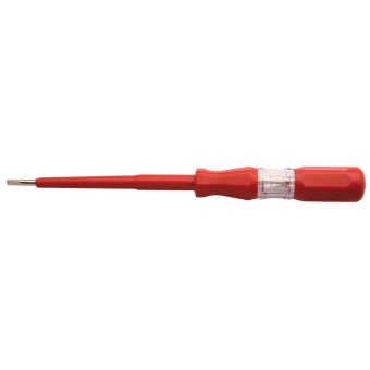 Unior ไขควงเช็คไฟ 220 - 250 โวลท์ รุ่น 630VDE ขนาด 7 นิ้ว ด้ามกันไฟฟ้า 1,000 โวลท์ - สีแดง