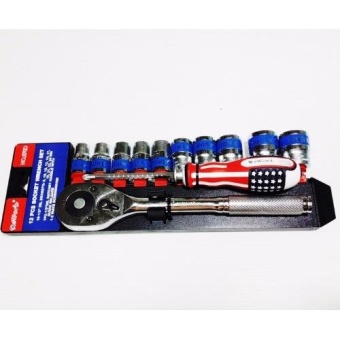 VVAUKO : WORK Socket Set บล๊อค/บ๊อก/บล๊อกชุด 12 ตัวต่อชุด ลูกบล๊อค 1/2 มิลลิเมตร ชนิด 6 เหลี่ยม (6P) รุ่น WORK-SOCKET-12-1"