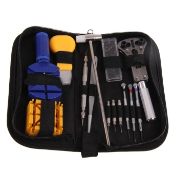 Watch Repair Tool Kit Case Opener Link Remover Spring Bar with Carrying Case