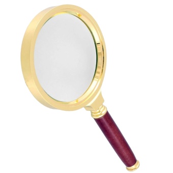 Rosewood Handle Gold Tone Magnifying Glass style:15X