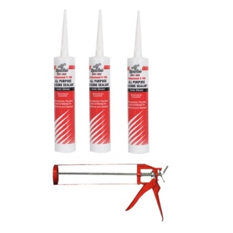 Sparko ซิลิโคน 280 ml. สีใส 3 หลอด พร้อม ปืนยิงซิลิโคน (สีใส)