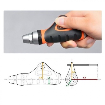Freestyle Tactix 900218 ไขควง 6 ชิ้น/ด้าม Mini Screwdriver With Ratchet And 6 Cr-V 900
