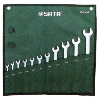SATA Combination Wrench Set 11pc. Metric รุ่น 09064 (สีเขียว)