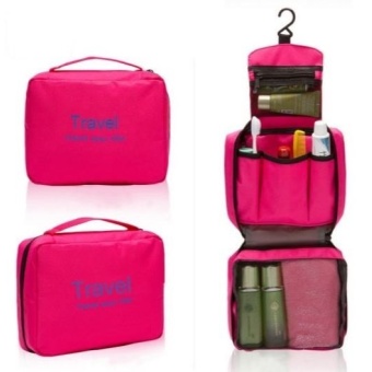 TravelGear24 กระเป๋าจัดระเบียบอุปกรณ์อาบน้ำและเครื่องสำอาง Travel Toiletry Bag (Pink/ชมพู)