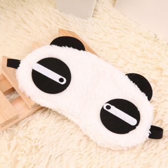 OH Cute Panda Sleeping Face Eye Mask Blindfold Shade Traveling Sleep Eye Aid White