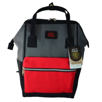Romar Polo กระเป๋าเป้สไตล์ญี่ปุ่น Rucksack Code 2504 Black (Red/Grey)