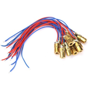 10pcs 650nm 6mm 3V 5mW Laser Dot Diode Module Head With Red Dot
