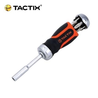 Mustme Tactix 205247 Stubby Ratchet Screwdriver With Bits เครื่องมือช่าง ไขควง+ด้ามฟรี 7-In-1