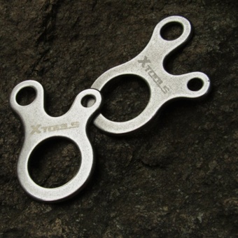 Multi-functional Stainless Steel 3 Holes Carabiner Rope Tightener(Silver) - Intl