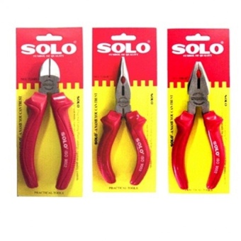 SOLO คีมตัด คีมปากแหลม คีมปากจิ้งจก 3 ชิ้น/ชุด