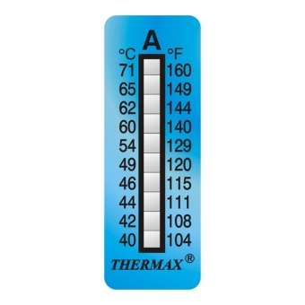 Thermax รุ่น 10 Level Range A Temp. 40C - 71C จำนวน 10 แผ่น (แผ่น / สติ๊กเกอร์ วัดอุณหภูมิ)