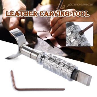 XCSOURCE อุปกรณ์แกะสลักหนัง Adjustable Leathercraft Deluxe Leather Carving Swivel Blade Tool Set