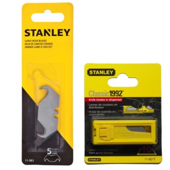 Stanley ชุดใบมีดขอเกี่ยว และ ใบมีดอเนกประสงค์ สำหรับ มีด Stanley (11-983-0 + 11-921T)