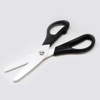 360DSC Professional Household 7.8 inch Ceramic Kitchen Scissors Porcelain Kitchen Scissors - Black