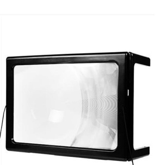 Easier shopping A4 Full Page Large Hands Free Magnifier Magnifying Glass Lens f Reading w/ Cord (Intl)