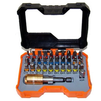 Tactix 419832P(R1) screwdriver handle set ชุดไขควงพร้อมด้ามต่อ 32 ตัว/ชุด