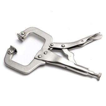 Audew 6 Locking Quick C Clamp Alloy Steel Vise Grip Pliers Round Wood Tenon Locator (Intl)"