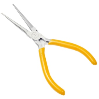 niceEshop Long Reach Jeweler Hand Tool Needle Nose Pliers 5-inches (Yellow)