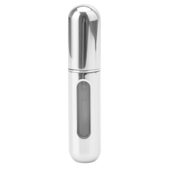 Hanyu Portable 5ML Refillable Perfume Atomizer Bottle Scent Spray Case Silver