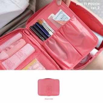กระเป๋าใส่อุปกรณ์อาบน้ำ หรือเครื่องสำอางค์ Multi Pouch Ver. 2 สีชมพู
