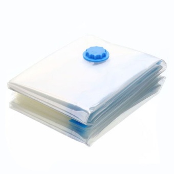 GETEK Multi-size Vacuum Storage Bag Compressed Bag Space saved seal compression (Clear+Blue)