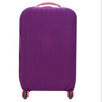 Hanyu Solid Elasticity Luggage Protective Suitcase Covers M(Purple) - intl