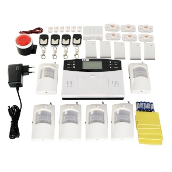 GSM Wireless Smart Security Alarm System Set - White + Black (EU Plug)