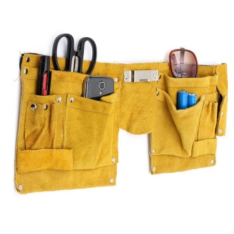 Leather Pocket Pouch Tool Belt Bag Electrician Carpenter Contractor Construction