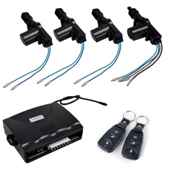 4 Door Power Central Lock Kit Car Remote Control Conversion w/2 Keyless Entry