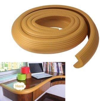 Stripe Style Baby Table Edge Guard Soft Edge Cushion, Length: 2m (Yellowish Brown)
