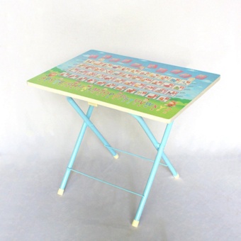 OK&amp;M Shop โต๊ะพับเด็ก กข .ขนาด60 X 40 ซม. (สีฟ้า)