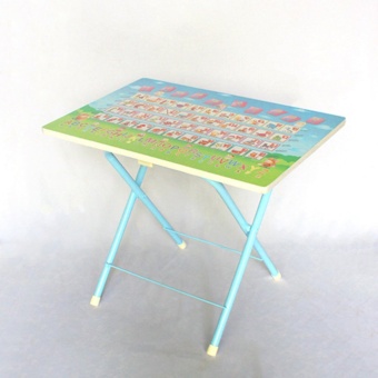OK&M Shop โต๊ะพับเด็ก กข .ขนาด60 X 40 ซม. (สีฟ้า)