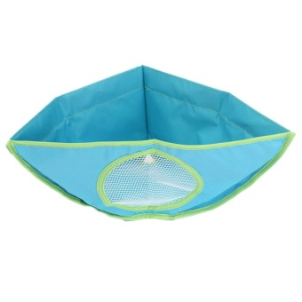 Baby Kids Bath Tub Waterproof Toy Hanging Storage Triangle Bag Blue