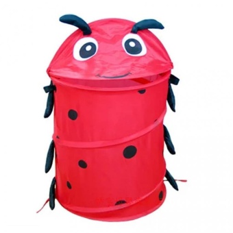 PAlight Cute Foldable Kids Toy Storage Hamper (Red Worm)