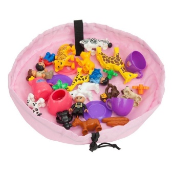 17.7inch/45cm Toys Storage Bag Organizer (Pink)