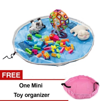 60inch/150cm with Mini Toys Organizer Storage Bag Set (Sky Blue Pink)