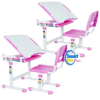 Smart Kids Desk ชุดโต๊ะเก้าอี้เด็ก แบบ SKD-II 2 ชุด (สีชมพู)