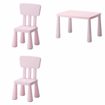 โต๊ะเด็ก เก้าอี้เด็ก ชุดเฟอร์นิเจอร์เด็กเล็ก เซทโต๊ะเก้าอี้เด็ก โต๊ะกิจกรรมเด็กเล็ก สีชมพู Happy-T