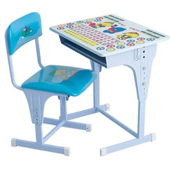 BH ชุดโต๊ะนักเรียนปรับระดับ R-147 (สีฟ้า)