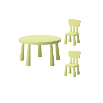โต๊ะเด็ก เก้าอี้เด็ก ชุดเฟอร์นิเจอร์เด็กเล็ก เซทโต๊ะเก้าอี้เด็ก โต๊ะกิจกรรมเด็กเล็ก สีเขียว HomeSmile
