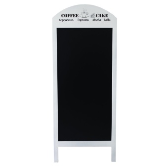 office2art กระดาน Black Board กระดานดำ มีขาตั้ง COFFEE CAKE หัวโค้ง - สีขาว
