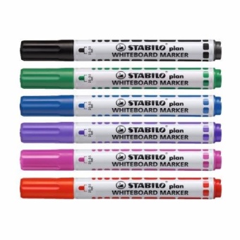 STABILO Plan 641 ปากกาไวท์บอร์ด หัวกลม ชุด 6 สี