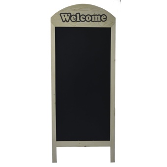 office2art กระดาน Black Board กระดานดำ มีขาตั้ง Welcome หัวโค้ง - สีธรรมชาติ