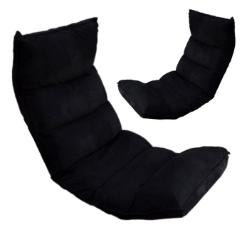 Mylazychair เก้าอี้นั่งพื้น โต๊ะญี่ปุ่น เบาะญี่ปุ่น เก้าอี้ญี่ปุ่น 2 ตัว รุ่นH002 ยาว 135 ซม.(สีดำ)