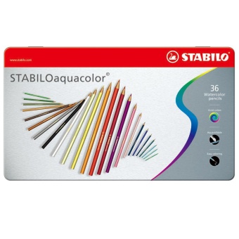 STABILO Aquacolor สีไม้ กล่องเหล็ก ชุด 36 สี