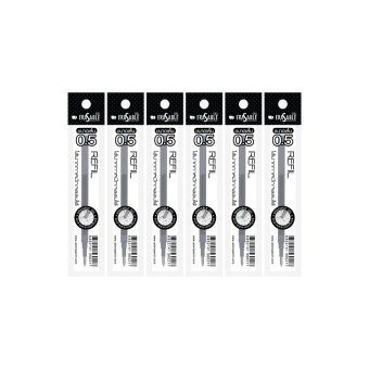 UD PENS ไส้ปากกาลบได้ UD Erasable Gel Black (0.5)(6 ชิ้น)