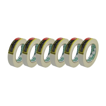 เทปกาวเเบบผ้า KIKUSUI เทปกาวแบบผ้า หน้ากว้าง 1 นิ้ว ยาว 25 หลา - สีขาว (6 ชิ้น)