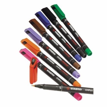 STABILO OHPen Universal 841 ปากกาเคมีอเนกประสงค์ หัวปากกา S = 0.4 mm. ชุด 4 สี (Black, Blue, Red, Green)