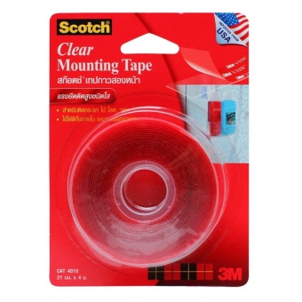 Scotch® 4010 เทปกาวสองหน้าแรงยึดติดสูงชนิดใส Cat4010 21Mmx4M Mounting Tape